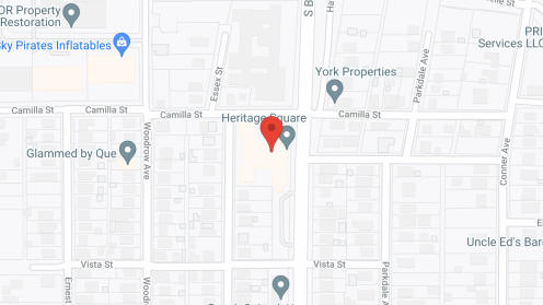 Map of the neighborhood around Heritage Square