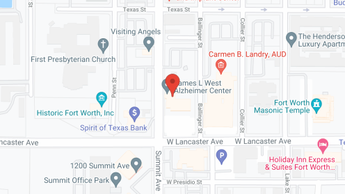 Map of the neighborhood around James L West Alzheimer's Center