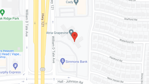 Map of the neighborhood around Atria Grapevine