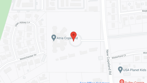 Map of the neighborhood around Atria Copeland