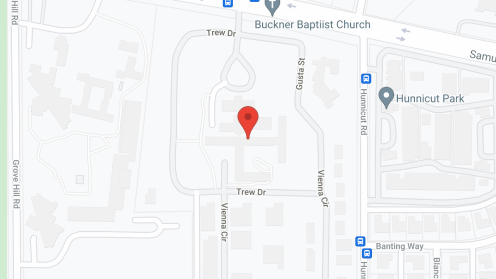 Map of the neighborhood around Buckner Retirement Village