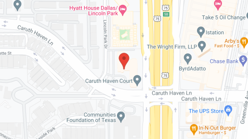 Map of the neighborhood around Caruth Haven Court