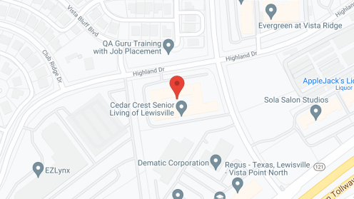 Map of the neighborhood around Cedar Crest Lewisville