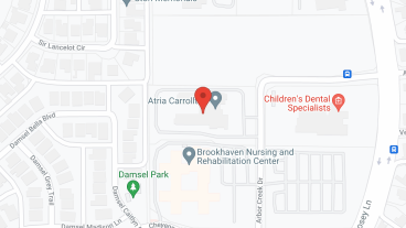 Atria Carrollton in google map
