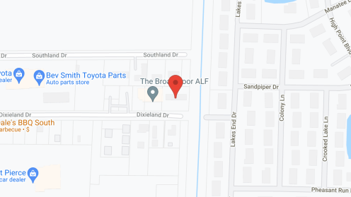 Map of the neighborhood around Broadmoor ALF