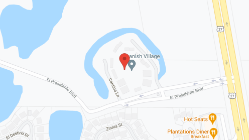 Map of the neighborhood around Spanish Village