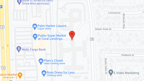 Map of the neighborhood around Coral Oaks