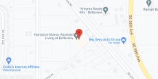 Hampton Manor Belleview in google map