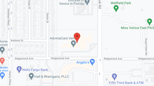 Map of the neighborhood around Adviniacare of Venice