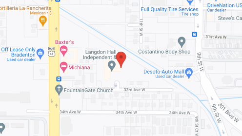 Map of the neighborhood around Langdon Hall