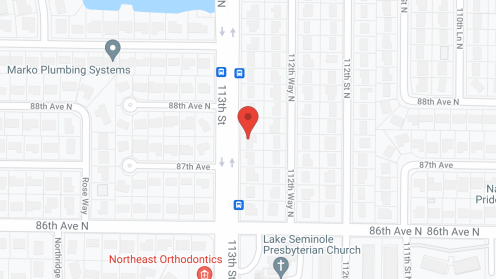 Map of the neighborhood around Crossroads of Pinellas