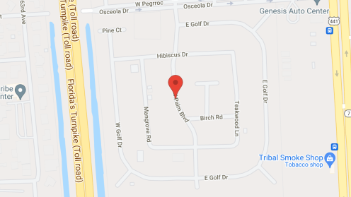Map of the neighborhood around Imperial Palms