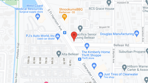 Map of the neighborhood around Pacifica Senior Living Belleair