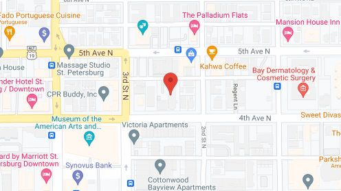 Map of the neighborhood around Park Place of St Petersburg