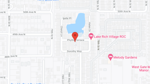 Map of the neighborhood around Lake Rich Village