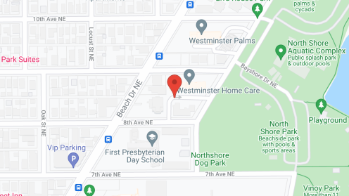 Map of the neighborhood around Westminster Palms