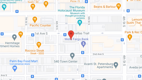 Map of the neighborhood around Lutheran Apartments