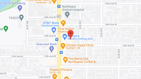 Map of the neighborhood around Concordia Manor