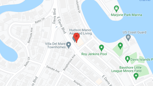 Map of the neighborhood around Hudson Manor