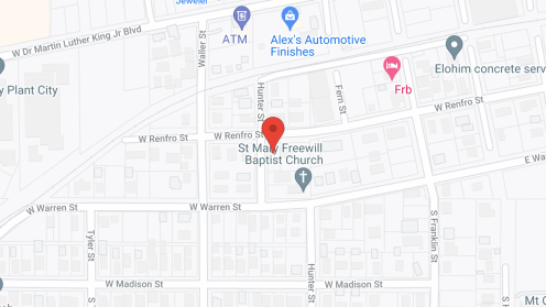 Map of the neighborhood around Hallback's Adult Ctr