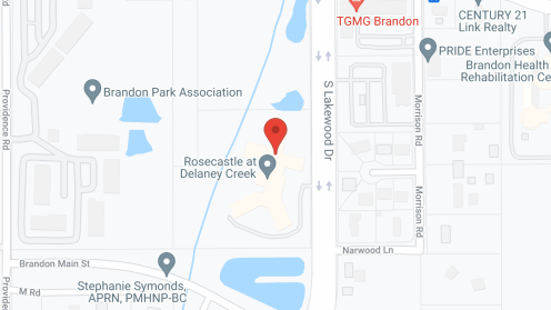 Map of the neighborhood around Rosecastle at Delaney Creek