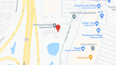 Map of the neighborhood around Knollwood Place Apartments