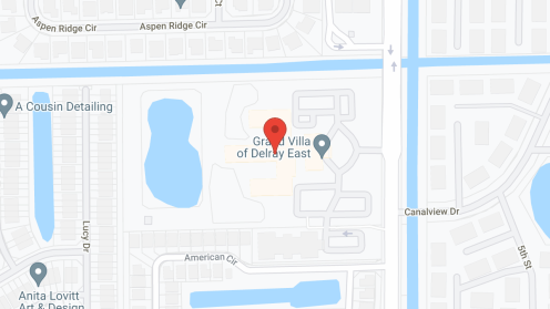 Map of the neighborhood around Grand Villa of Delray East