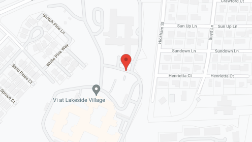 Map of the neighborhood around Vi at Lakeside Village, a CCRC