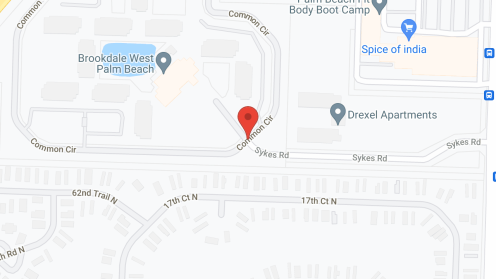 Map of the neighborhood around Brookdale West Palm Beach