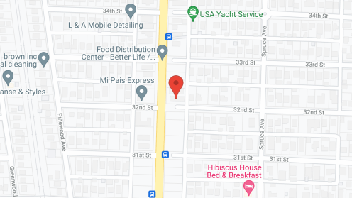 Map of the neighborhood around Palm Beach Eldercare