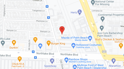 Map of the neighborhood around White Palms