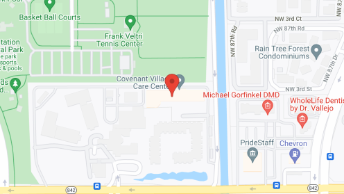 Map of the neighborhood around Covenant Village of Florida