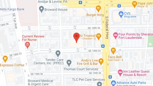 Map of the neighborhood around Broward House