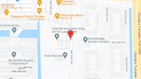 Map of the neighborhood around Colonial at Fort Lauderdale