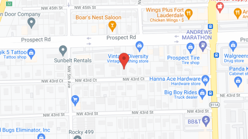 Map of the neighborhood around Paradise Manor