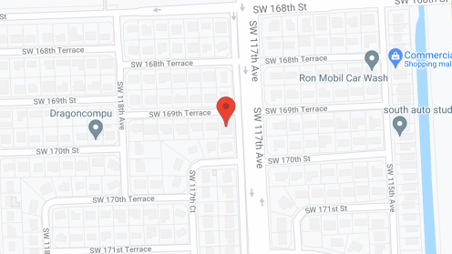 Map of the neighborhood around Elsa's House For the Elderly