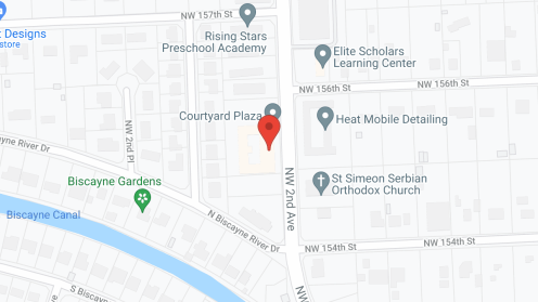 Map of the neighborhood around Courtyard Plaza ALF