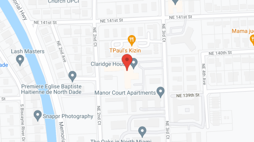 Map of the neighborhood around Claridge House