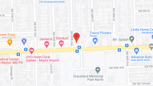 Map of the neighborhood around Central Palace
