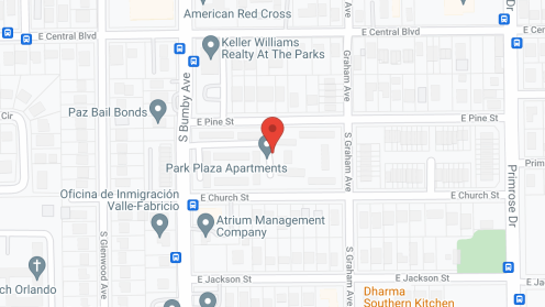 Map of the neighborhood around Park Plaza Apartments