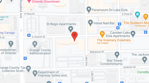 Map of the neighborhood around Orlando Lutheran Towers