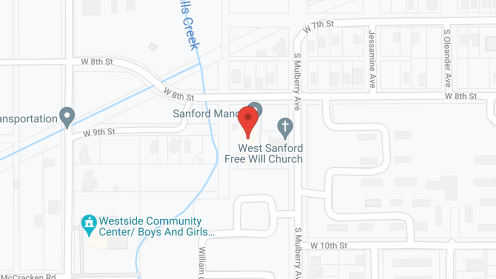 Map of the neighborhood around Sanford Manor