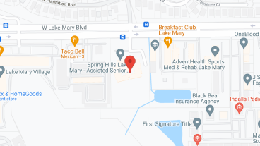 Spring Hills of Lake Mary in google map