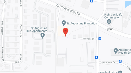 Map of the neighborhood around St. Augustine Plantation