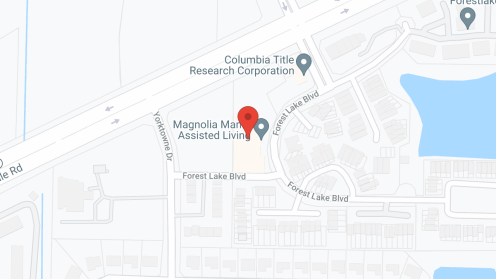 Map of the neighborhood around Magnolia Manor