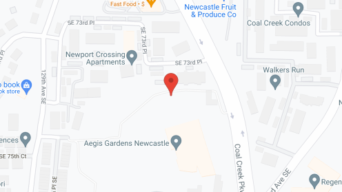 Map of the neighborhood around Aegis Gardens Newcastle