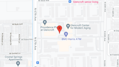 Map of the neighborhood around Glencroft Center For Modern Aging