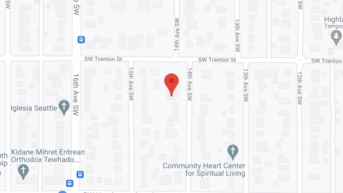 Map of the neighborhood around West Seattle Adult Family Home