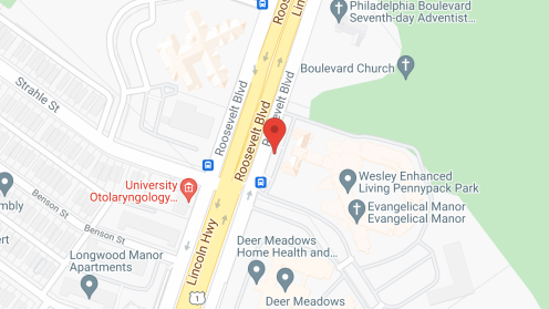 Map of the neighborhood around Wesley Enhanced Living Pennypack Park