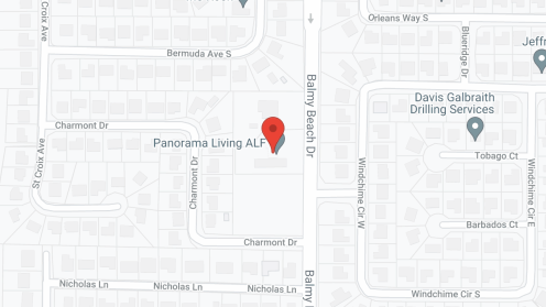 Map of the neighborhood around Panorama Living